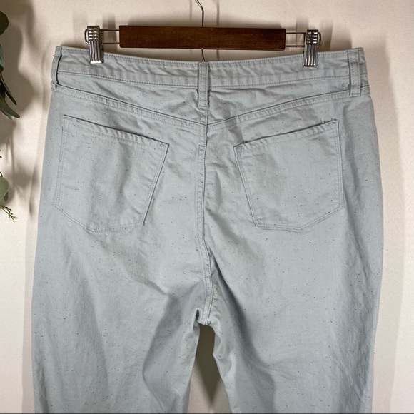 Lauren Conrad | Wide Leg Ankle Light Blue Pants Speckled Women’s Raw Hem Size 18 - Picture 8 of 14